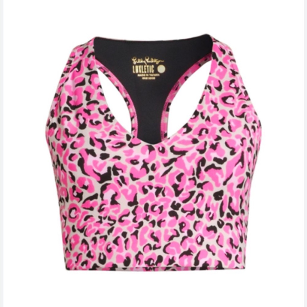 LILLY PULITZER
Lindsay Sports Bra pink leopard